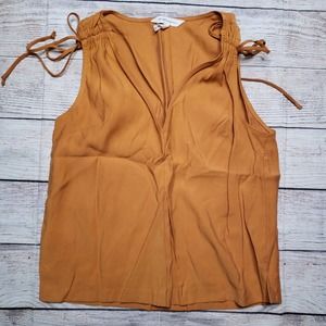 BCBGeneration mustard Yellow Tie Sleeves Blouse XS